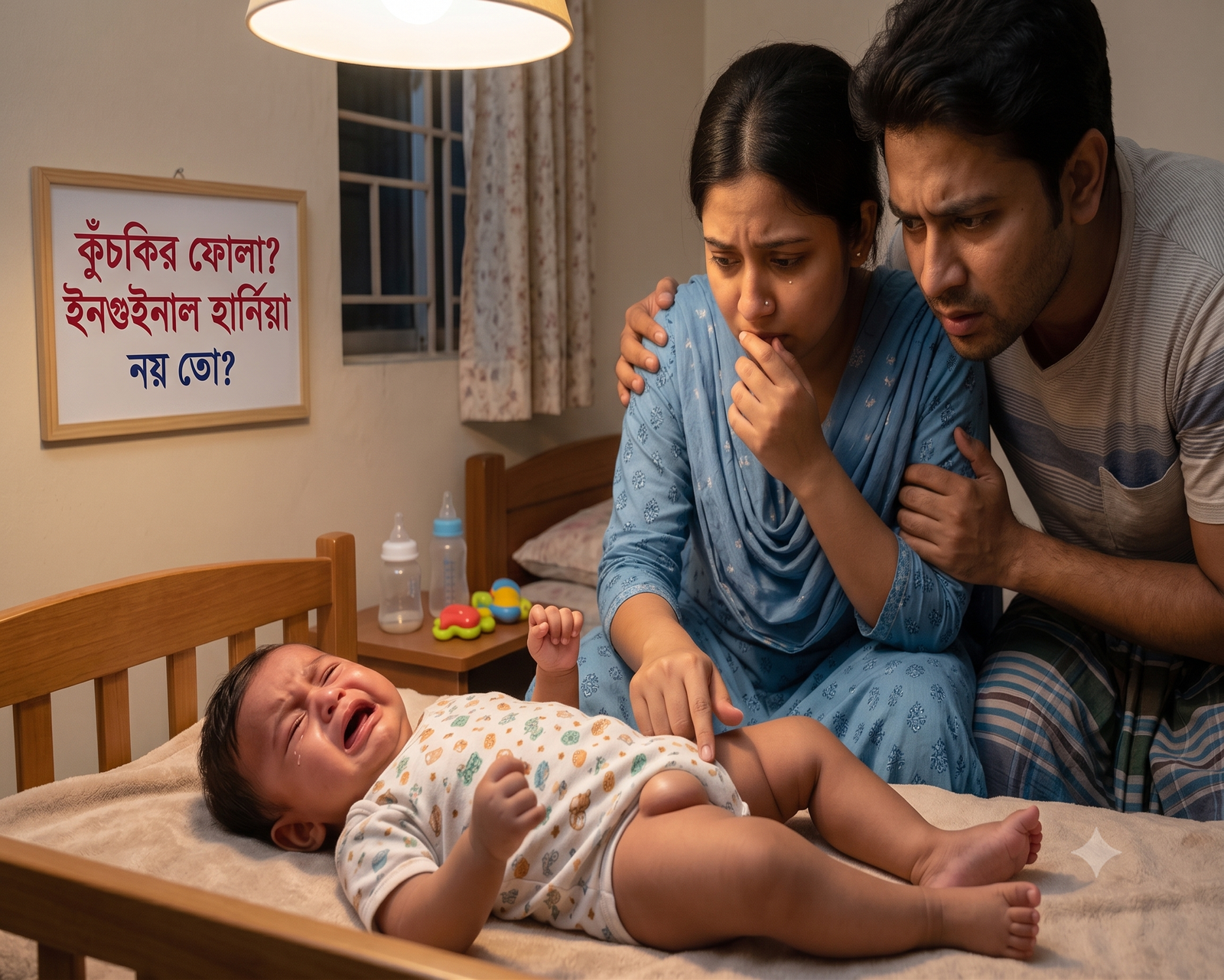 শিশুদের কুঁচকিতে বা অণ্ডকোষে ফোলাভাব: ইনগুইনাল হার্নিয়া